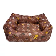 Molly 'XS' (55x40cm) barna-kutyás szövet kutyafekhely 