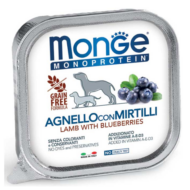 Monge Monoprotein Fruits Paté nedves kutyaeledel alutálca bárány-áfonya 150gr (24db/krt)