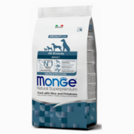 Monge Dog MONOPROTEIN Speciality line All Breeds Adult pisztráng-rizs 2,5kg, 12kg, 15kg