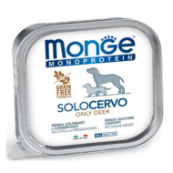 Monge Monoprotein Paté alutálca kutyaeledel 100% szarvas 150g 24db/krt
