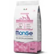 Monge Dog MONOPROTEIN Speciality line All Breeds Puppy&junior sertés-rizs 2,5kg, 12kg