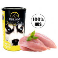 RD341 FINE DOG kutyakonzerv-SZÁRNYAS 100%-os hústartalommal 1200gr (8db/krt)