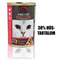 RD334 FINE CAT macskakonzerv DUO szaftos húskockák MARHA-PULYKA 38%-os hústartalommal 415gr 12db/krt