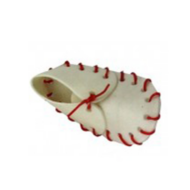 443,51 Bivalybőr préselt cipő fehér - piros fűzővel 12cm (20db/csomag)