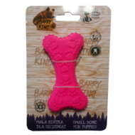 BK15501-Barry King puppy bone kutyajáték -pink mancsos dental gumi csont XS 10cm