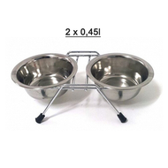 BK18312 Standard fém tál állvánnyal 2x0,45L 