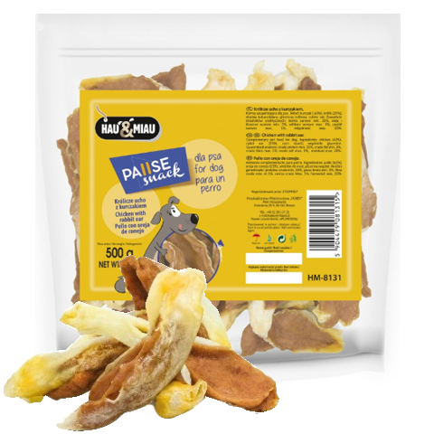 HM8131 100% Csirkehússal töltött nyúlfül 500gr (20db/krt)