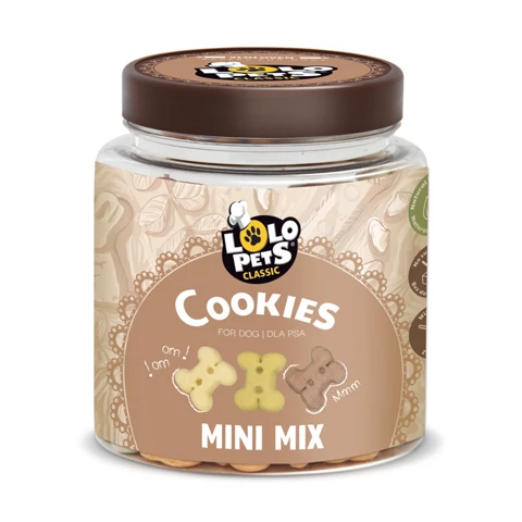 LO80615 Kutyakeksz csont alakú MINI mix 300g-os dobozban (8db/krt) 