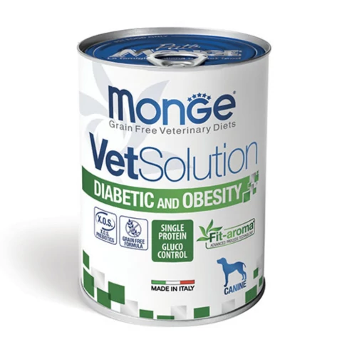 MD-921 Monge Dog VetSolution Diabetic/Obesity konzerv kutyaeledel 400g (12db/krt)
