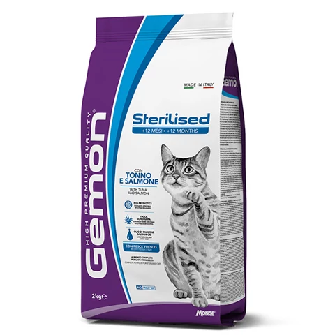 Gemon Cat Prémium száraz macskaeledel STERIL - tonhal és lazac 2kg