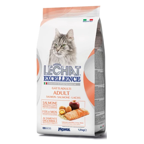 Lechat Excellence Szuperprémium adult lazac száraz macskaeledel 1,5kg