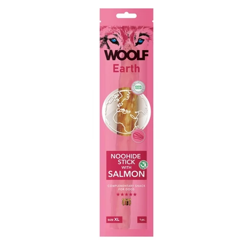 RD1051 Woolf Earth NOOHIDE kollagénes rúd lazaccal XL 85g, 23x2,5cm, 1db/csomag (10db/krt)