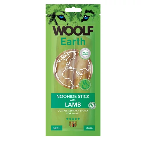 RD1056 Woolf Earth NOOHIDE kollagénes rúd bárányhússal L 85g, 11,5x2,5cm, 2db/csomag (10db/krt)