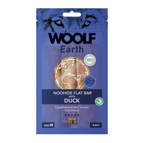 RD1065 Woolf Earth NOOHIDE kollagénes lap kacsahússal M 90g, 11,5x4x0,5cm, 3db/csomag (10db/krt)