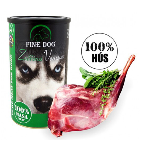 RD344 FINE DOG kutyakonzerv-VAD 100%-os hústartalommal 1200gr 8db/krt