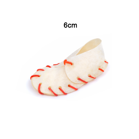 443,50 Bivalybőr préselt cipő fehér - piros fűzővel 6cm (50db/csomag)