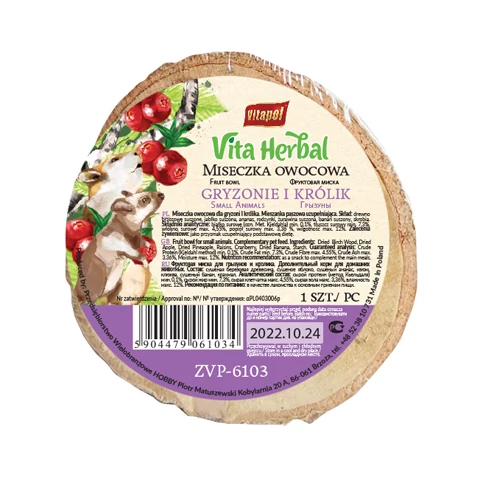 VP6103 VITA HERBAL fatörzs tál gyümölcsökkel (24db/krt)