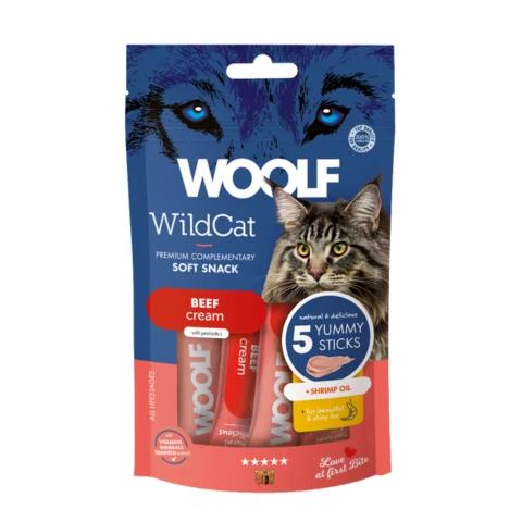 RD5201 Woolf Wildcat Krémsnack - marha + garnélaolaj 5x14g (15db/krt)