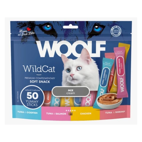 RD5218 Woolf Wildcat Krémsnack - MIX 50x14g