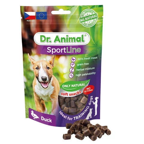 RD640033 Dr. Animal SportLine-kacsa hipoallergén, puha jutalomfalat 100gr (12db/krt) 